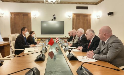 中国大使周谦拜会格议会副议长埃努基泽
