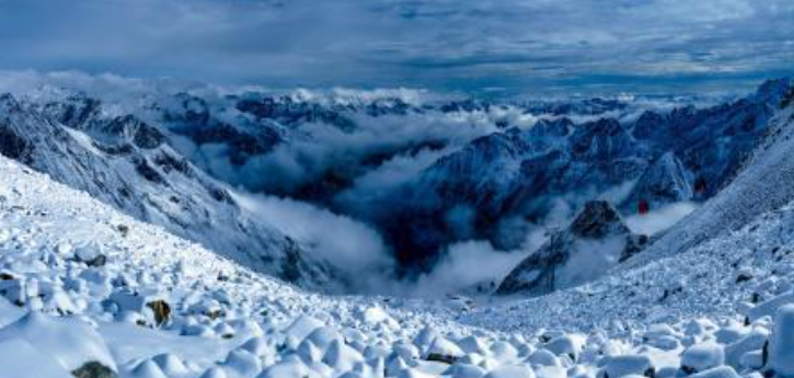 达古冰川雪后风景如画
